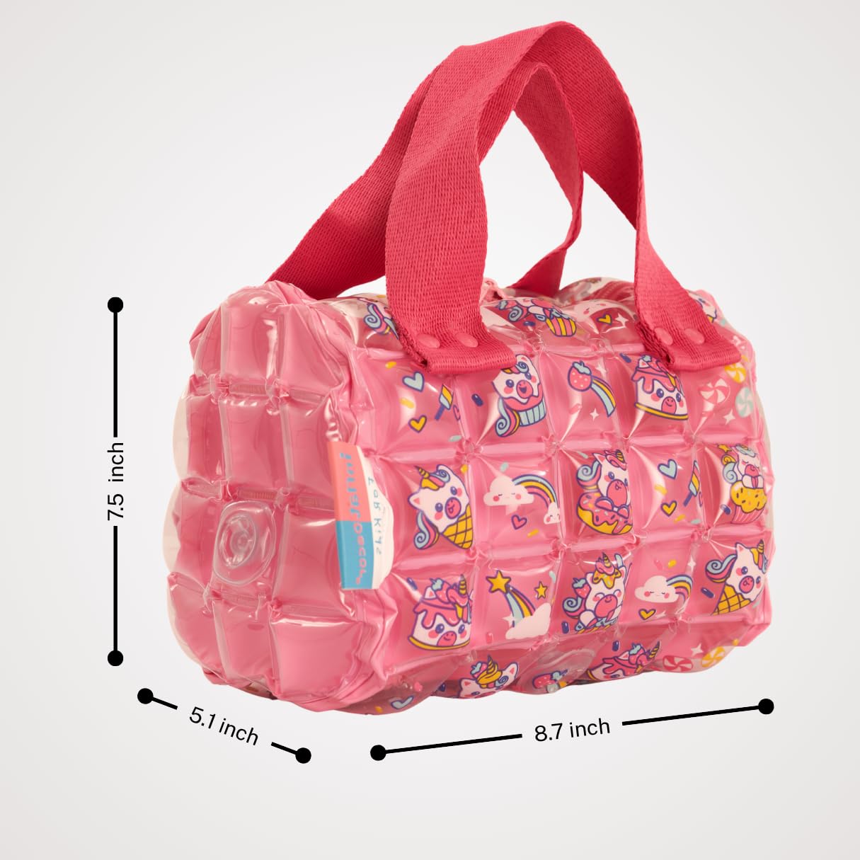 Unicorn Bubble Soft Toddler Girl Purse – InflatDecor Kids Inflatable Crossbody Bag | Cute Pink Shoulder Purse for Little Girls | Lightweight, Adjustable Strap, Fun Fairy Design, Ideal Gift