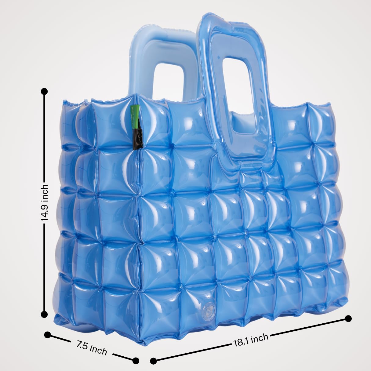 InflatDecor Inflatable Beach Tote Bag – Lightweight Waterproof Travel Bag, Foldable & Easy to Clean, Bold Design