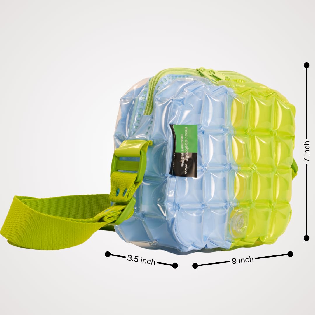 InflatDecor Inflatable Crossbody Bag for Youth – Lightweight Waterproof PVC Purse – Adjustable Strap Shoulder Bag