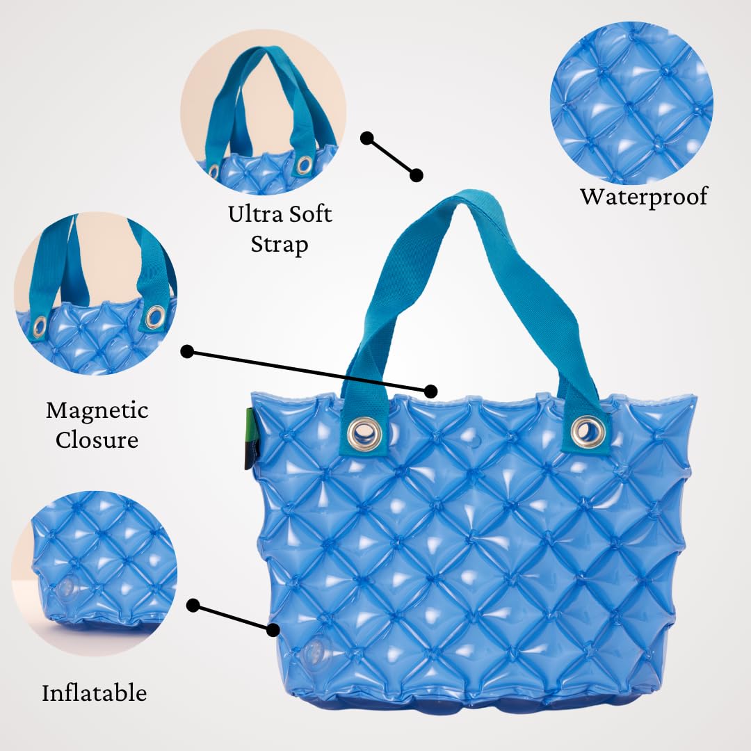 InflatDecor Hand Bag Puffer Tote Bag Beach Bag S