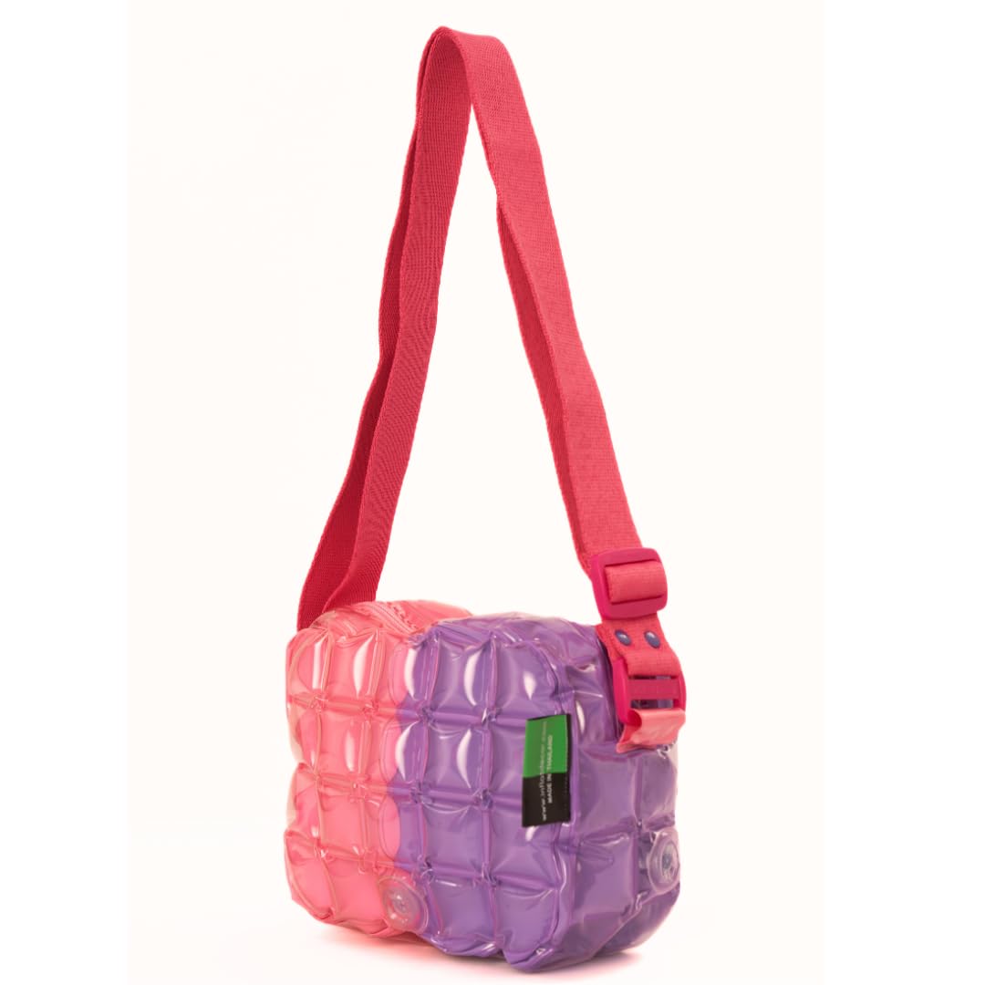 InflatDecor Inflatable Crossbody Bag for Youth – Lightweight Waterproof PVC Purse – Adjustable Strap Shoulder Bag