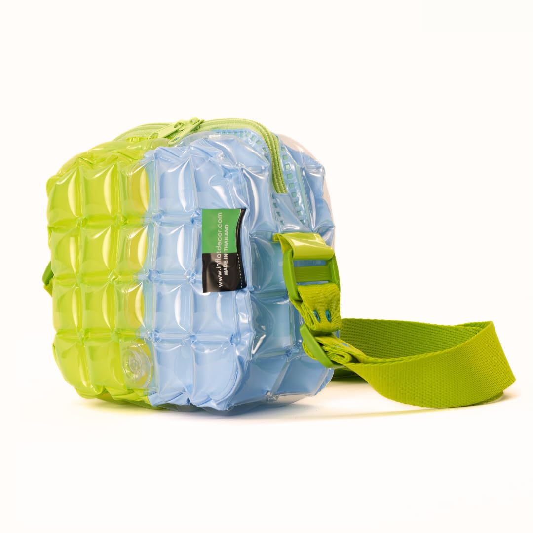 InflatDecor Inflatable Crossbody Bag for Youth – Lightweight Waterproof PVC Purse – Adjustable Strap Shoulder Bag