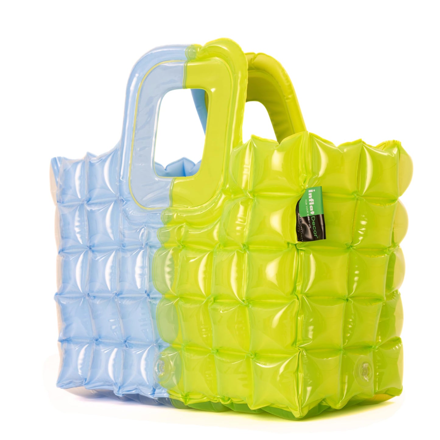 InflatDecor Inflatable Beach Tote Bag – Lightweight Waterproof Travel Bag, Foldable & Easy to Clean, Bold Design