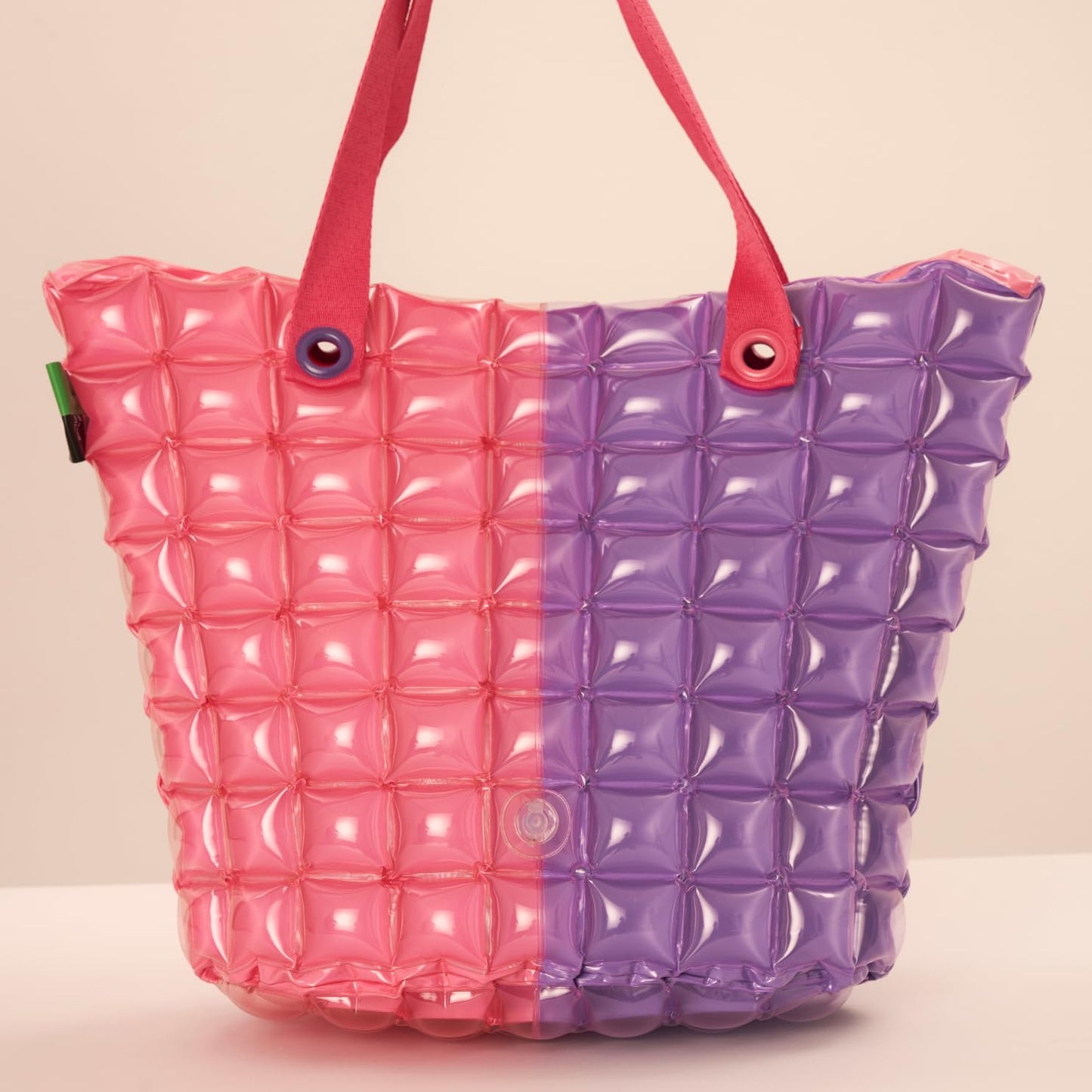 InflatDecor XL Inflatable Beach Bag for Women – Waterproof PVC Beach Tote with Zipper, Large Capacity