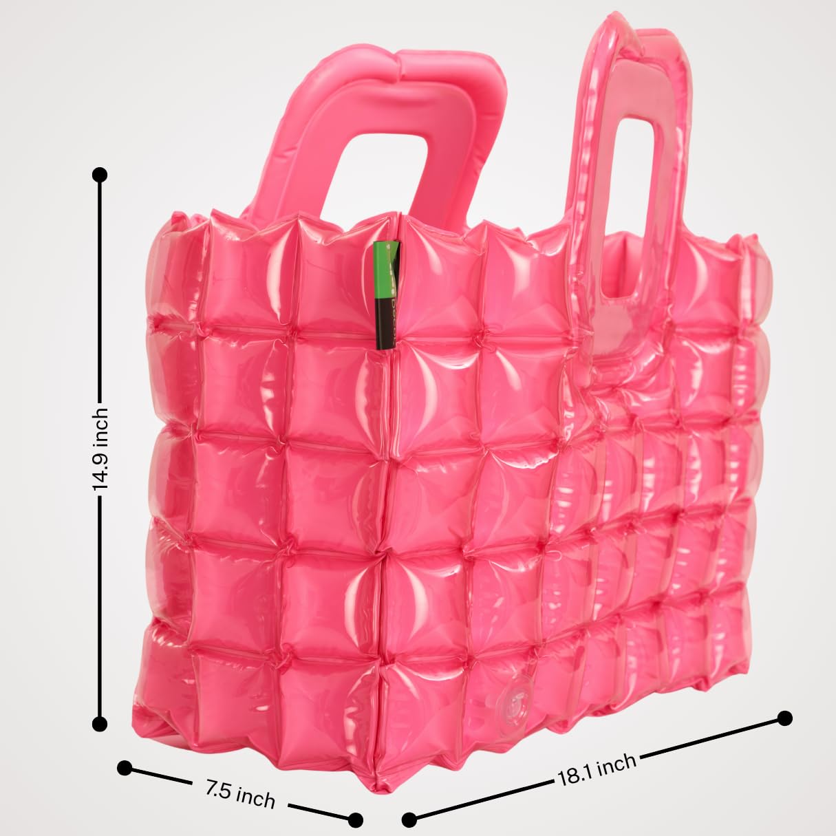 InflatDecor Inflatable Beach Tote Bag – Lightweight Waterproof Travel Bag, Foldable & Easy to Clean, Bold Design