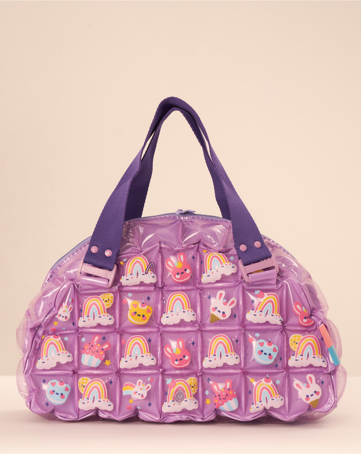 InflatDecor Dance Duffle Bags for Dancers, Girls, Teens, and Student Athletes, Fun Dance Workout Duffel Bag for Girls Purple