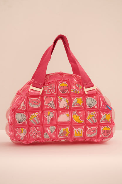 InflatDecor Dance Duffle Bags for Dancers, Girls, Teens, and Student Athletes, Fun Dance Workout Duffel Bag for Girls Purple