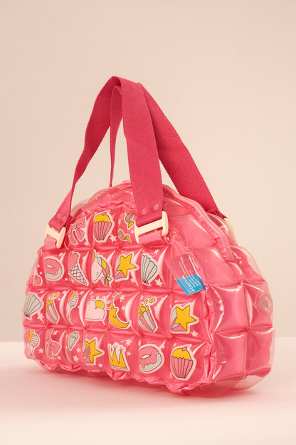 InflatDecor Dance Duffle Bags for Dancers, Girls, Teens, and Student Athletes, Fun Dance Workout Duffel Bag for Girls Purple