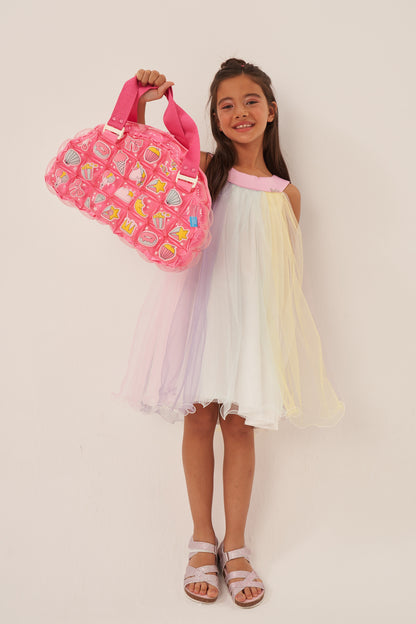 InflatDecor Dance Duffle Bags for Dancers, Girls, Teens, and Student Athletes, Fun Dance Workout Duffel Bag for Girls Purple