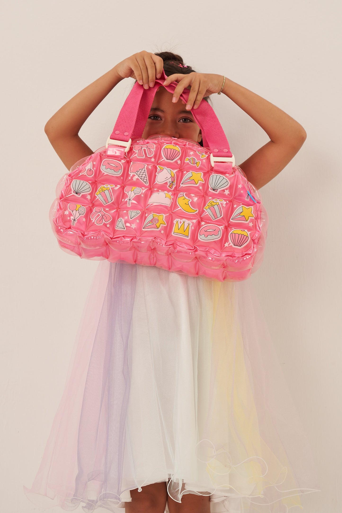 InflatDecor Dance Duffle Bags for Dancers, Girls, Teens, and Student Athletes, Fun Dance Workout Duffel Bag for Girls Purple