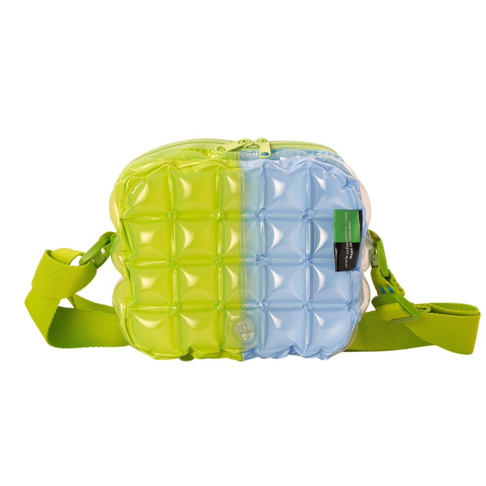 InflatDecor Inflatable Crossbody Bag for Youth – Lightweight Waterproof PVC Purse – Adjustable Strap Shoulder Bag