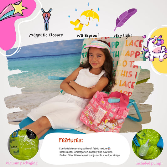 InflatDecor Kids Beach Bag – Inflatable Bubble Tote for Toddlers
