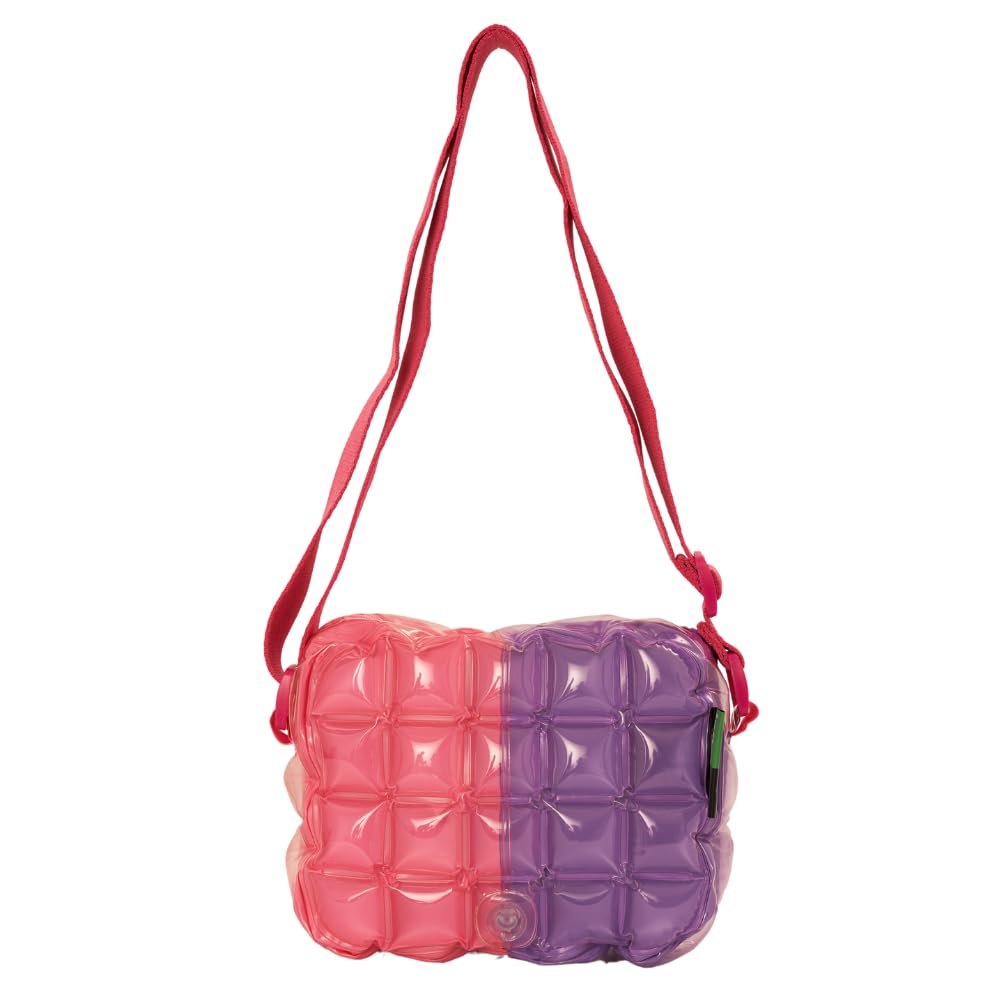InflatDecor Inflatable Crossbody Bag for Youth – Lightweight Waterproof PVC Purse – Adjustable Strap Shoulder Bag